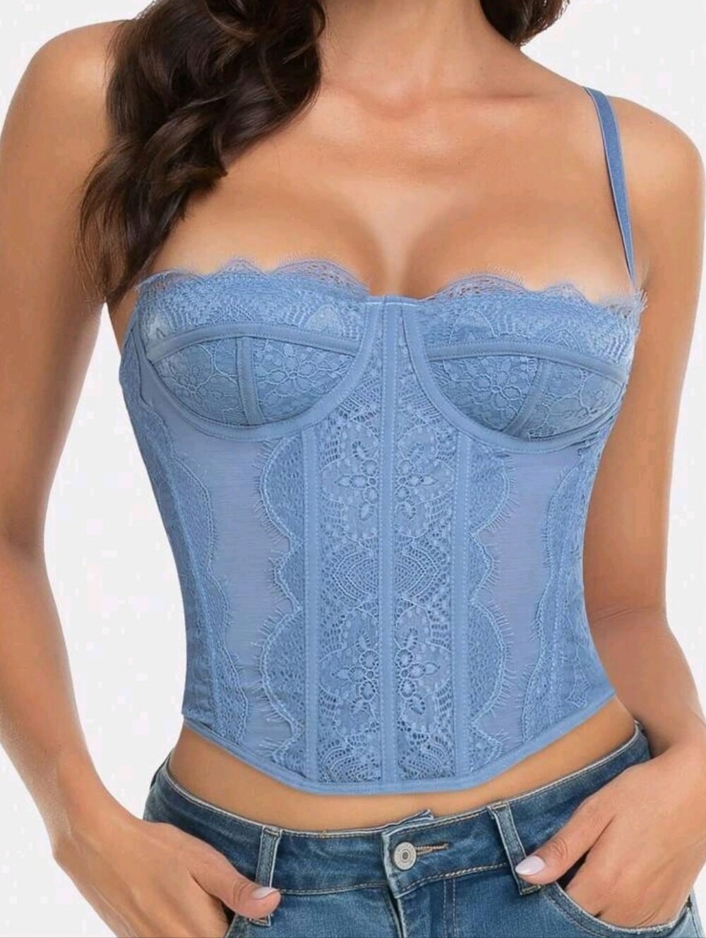 Mesh Lace Corset Top